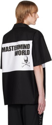 mastermind WORLD Black Color Block Shirt