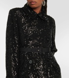 Self-Portrait Sequined coat