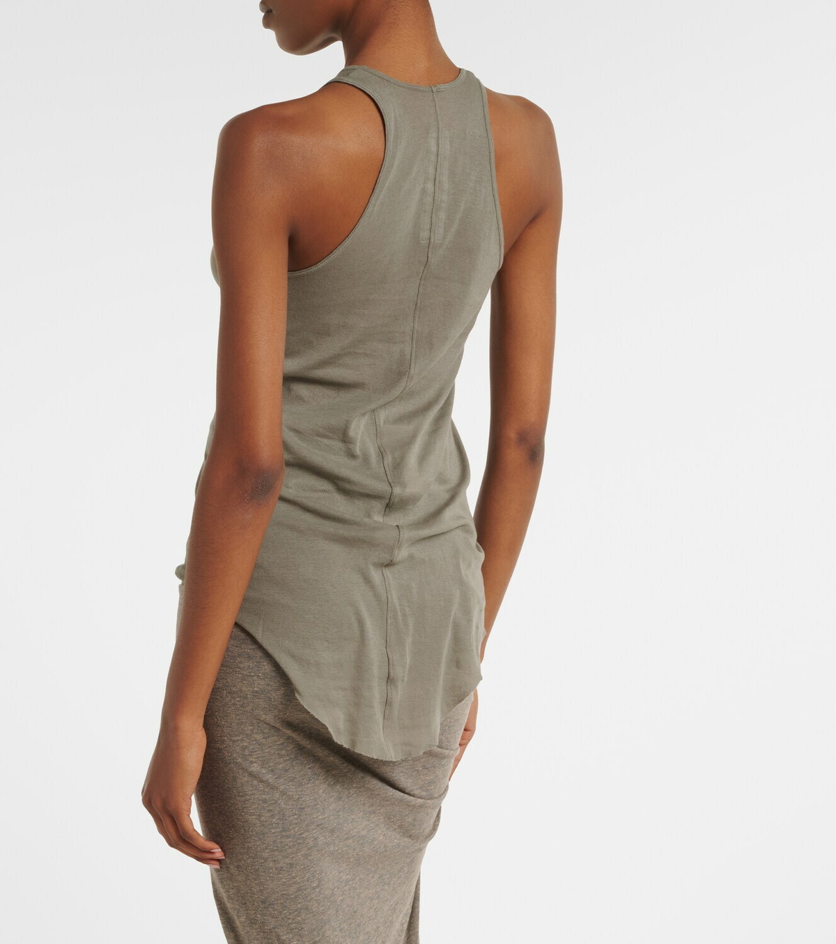 Rick Owens Ribbed-knit cotton tank top