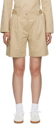 TOTEME Beige Pleated Shorts