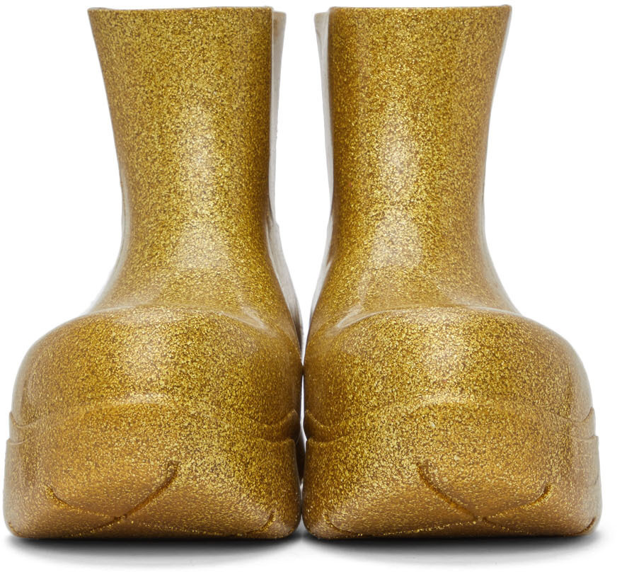 Bottega Veneta Gold Puddle Boots