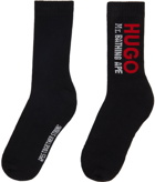 Hugo Black & White Mr. Bathing Ape Edition Two-Pack Logo Socks