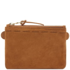 Visvim Men's Suede Essentials Case in Light Brown 