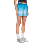 Casablanca Blue Gradient Egyptian Rug Silk Shorts