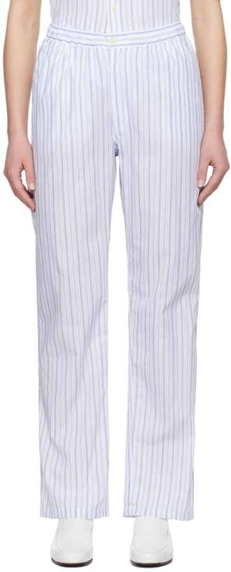 Photo: Soulland White & Blue Fadi Trousers