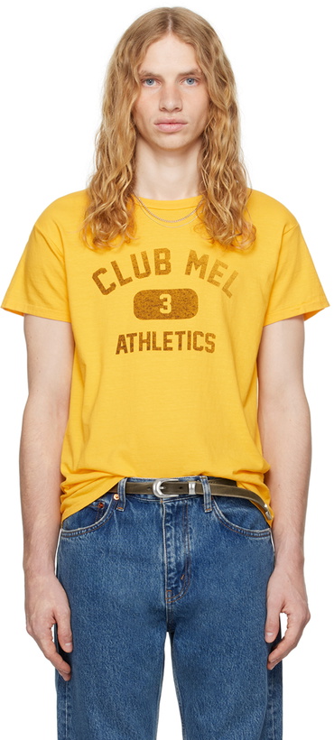 Photo: Re/Done Yellow 'Club Mel' Tubular T-shirt