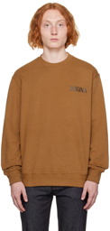 ZEGNA Brown Bonded Sweatshirt