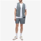 Homme Plissé Issey Miyake Men's Pleated Gilet in Moss Grey