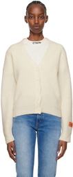 Heron Preston Off-White Patch Cardigan