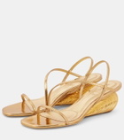 Simkhai Bridget metallic leather wedges