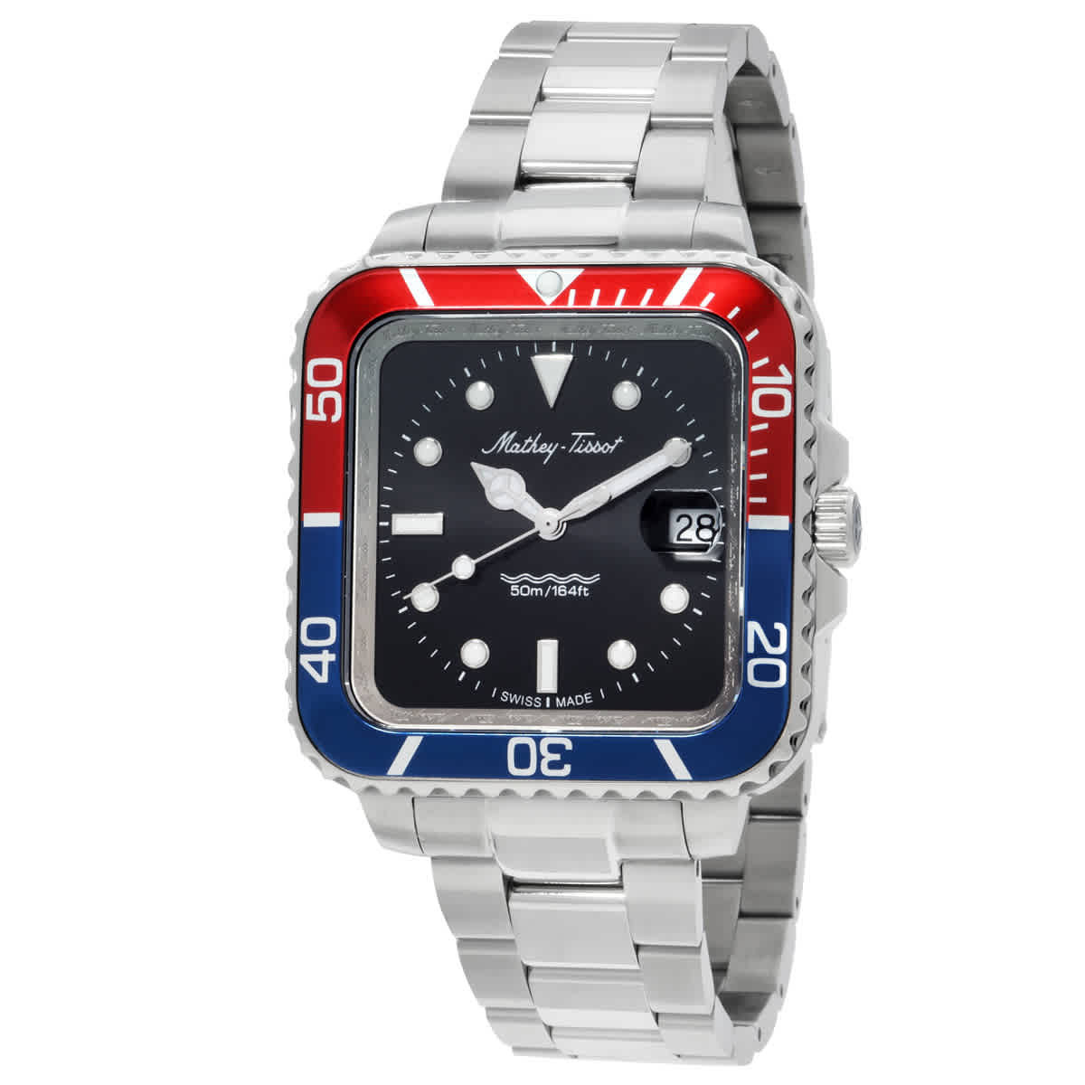 Mathey-Tissot Mathy Vintage Square Quartz Black Dial Mens Watch H902QAR