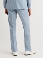 Paul Smith - Straight-Leg Virgin Wool, Linen and Silk-Blend Suit Trousers - Blue