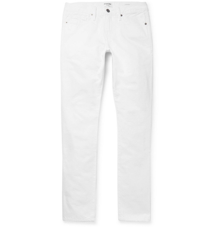 Photo: FRAME - L'Homme Slim-Fit Denim Jeans - Men - White