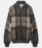 Brunello Cucinelli Checked sequined cardigan