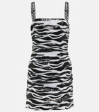 Dolce&Gabbana - Sequined zebra-print minidress