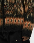 Needles Mohair Cardigan - Paisley black/orange Mens Zippers & Cardigan