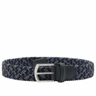 Anderson's Men's Andersons Elastic Woven Belt in Navy