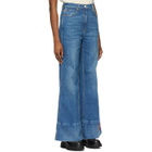 Gucci Blue Denim Washed Flare Jeans