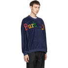 Burberry Blue Towelling Sweatshirt