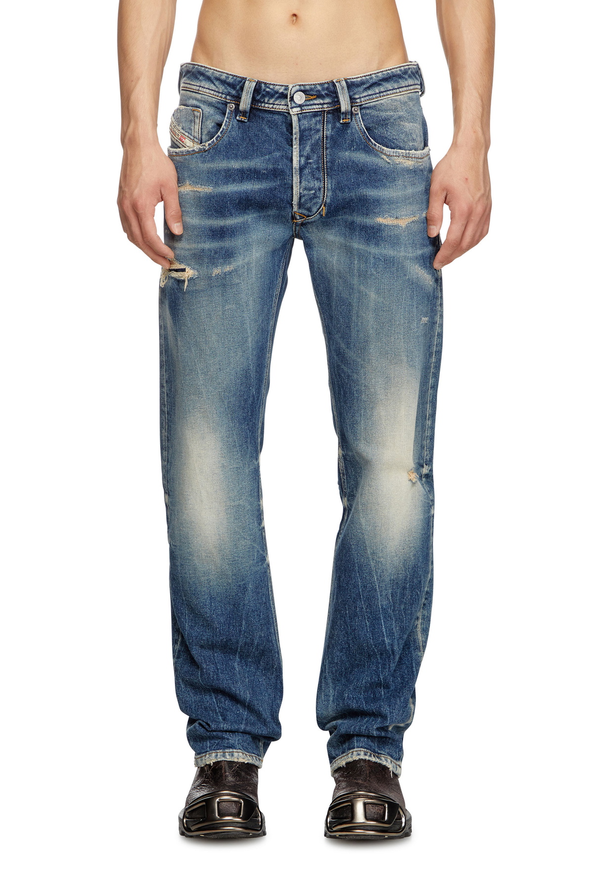 Diesel Regular Jeans - 1985 Larkee - Jeans Mens in Blue Diesel