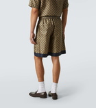 Gucci GG printed silk twill shorts