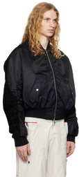 CMMAWEAR Black C Round Bomber Jacket