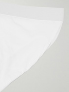 Zegna - Ribbed Cotton and Modal-Blend Briefs - White