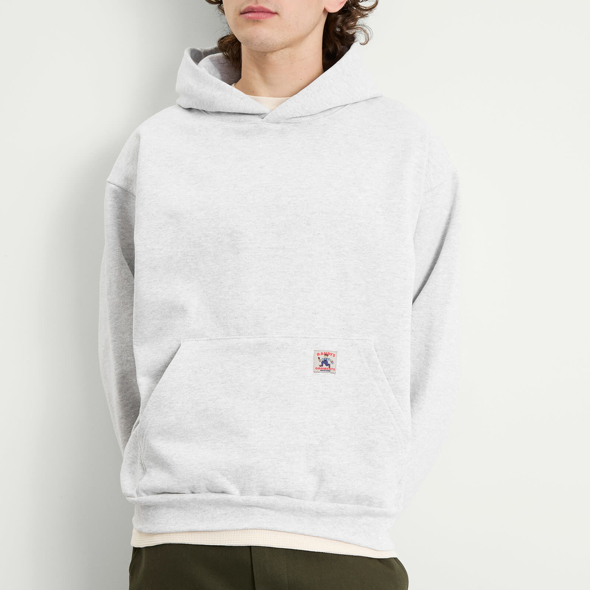 Randy's Garments Men's Randy’s Garments  Heavyweight Logo Hoodie in Heather Grey