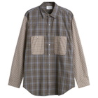 Unlikely Dry Goods Men's 2-Tone Work Shirt in Olive/Lt.Brown