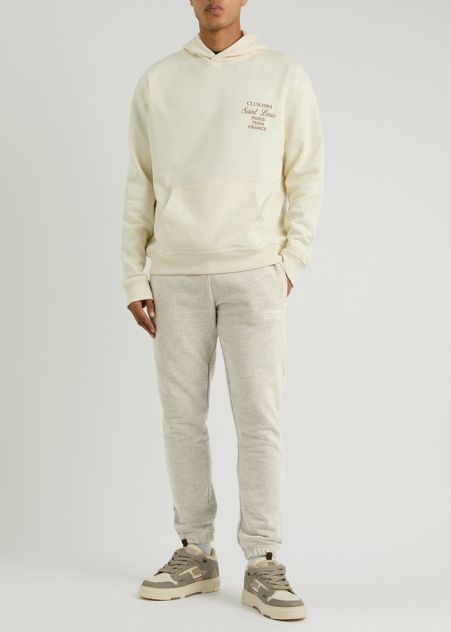 Club 1984 Essential Logo-embroidered Cotton Sweatpants Grey