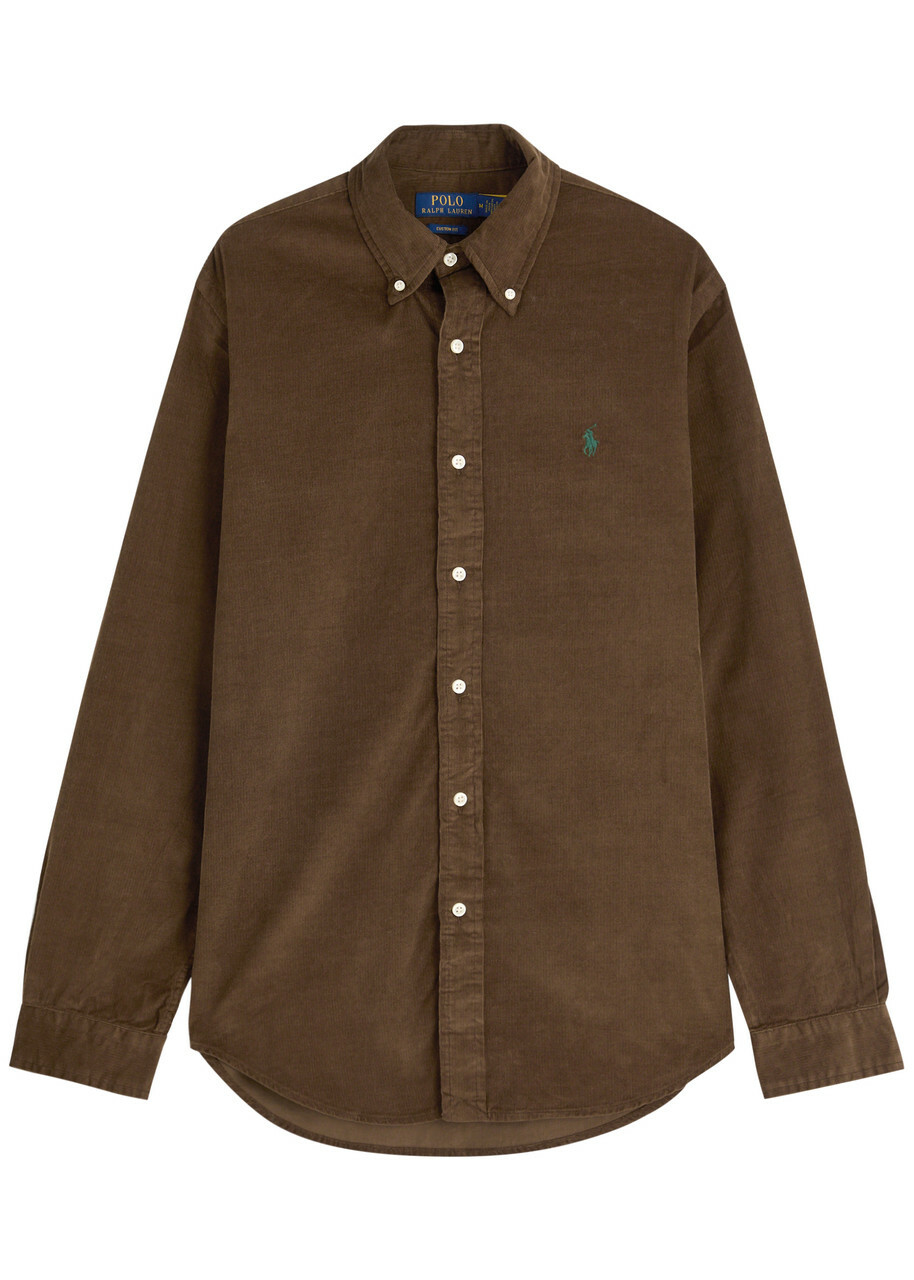 Polo Ralph Lauren Logo-embroidered Corduroy Shirt Brown Polo Ralph Lauren