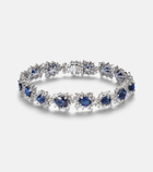 Suzanne Kalan 18kt white gold tennis bracelet with sapphires and diamonds