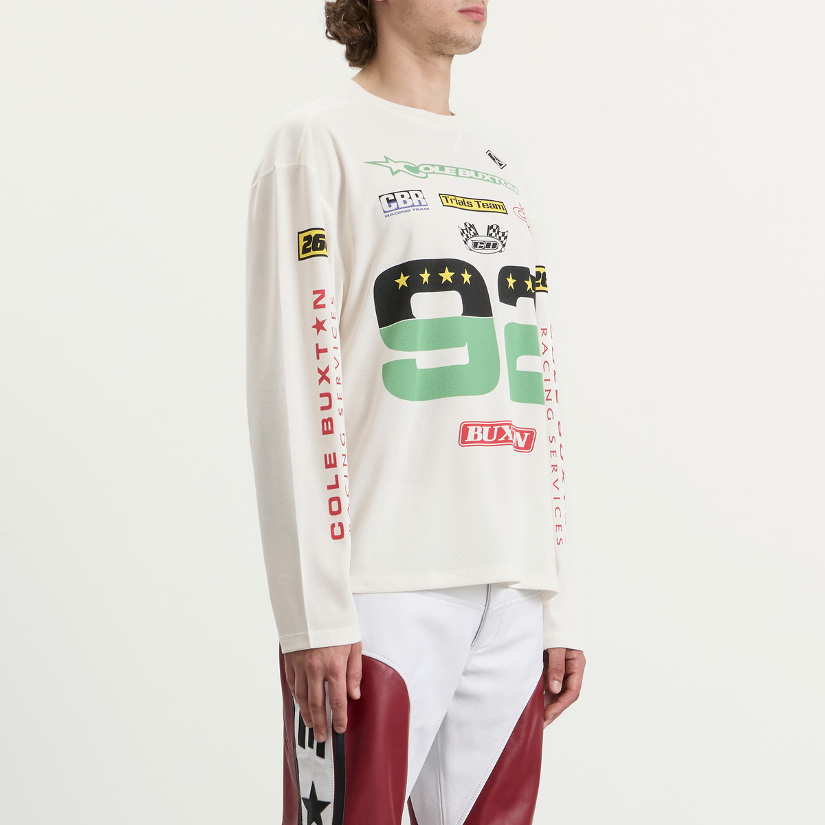 END. x Cole Buxton Men's Trials Mesh Long Sleeve in White