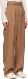 Jil Sander Brown Creased Trousers