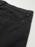 NN07 - Crown 1005 Straight-Leg Garment-Dyed Stretch-Cotton Twill Shorts - Black