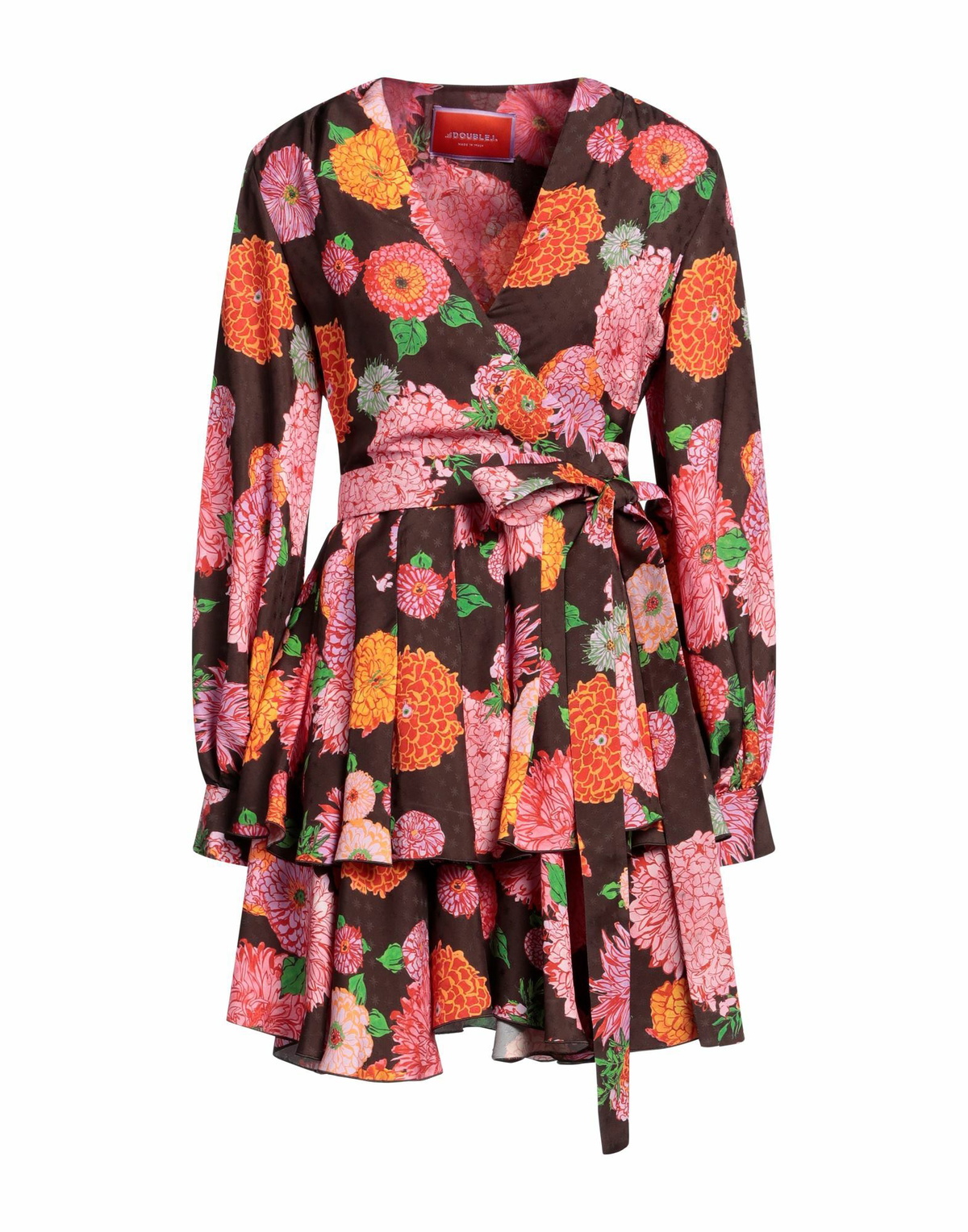 La Doublej Womens Mini dress Chocolate in Brown