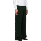 Les Tien Green Heavyweight Party Snap Sweatpants