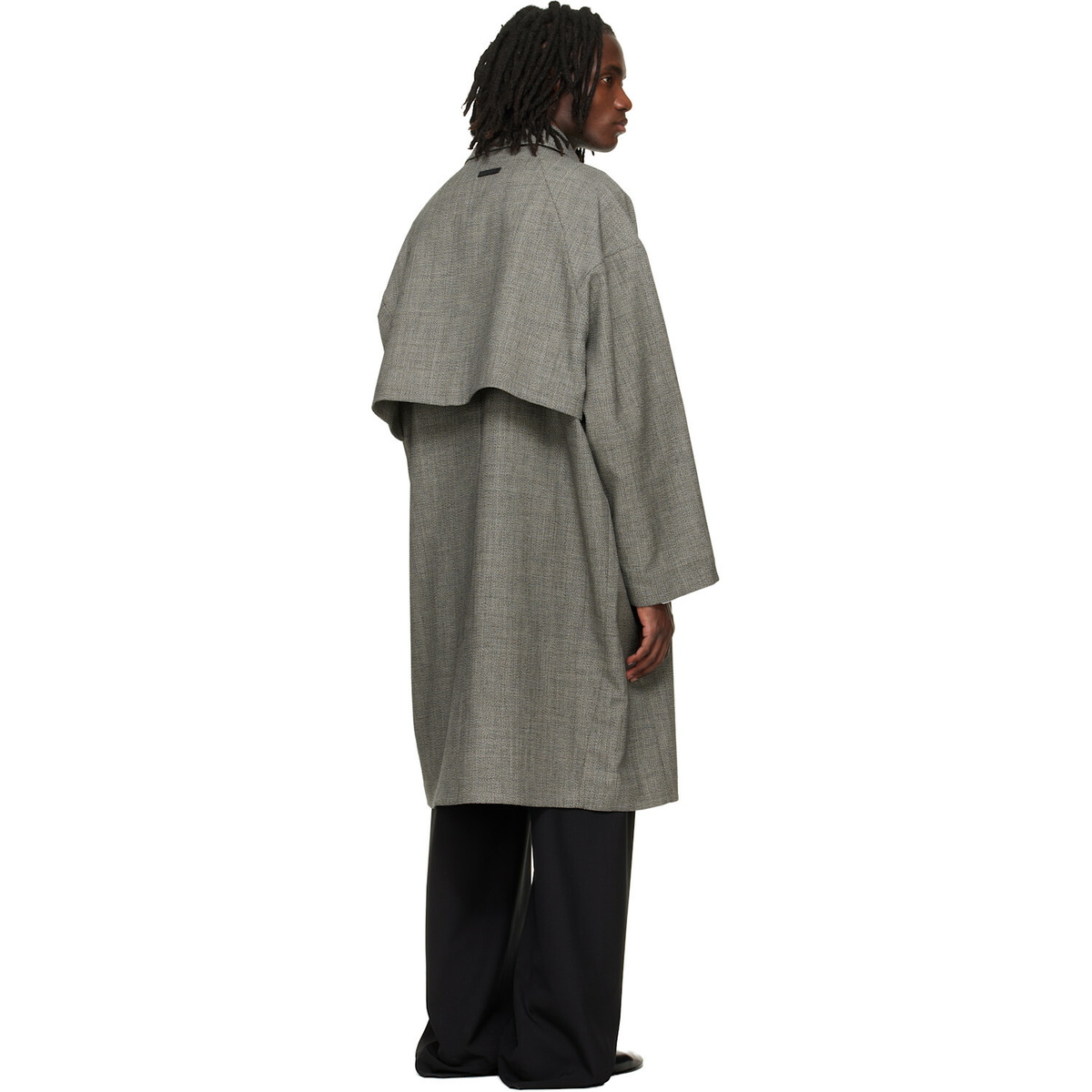 Fear of God Gray Mouline Wool Relaxed Trench Coat