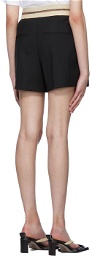Helmut Lang Black Pull On Shorts