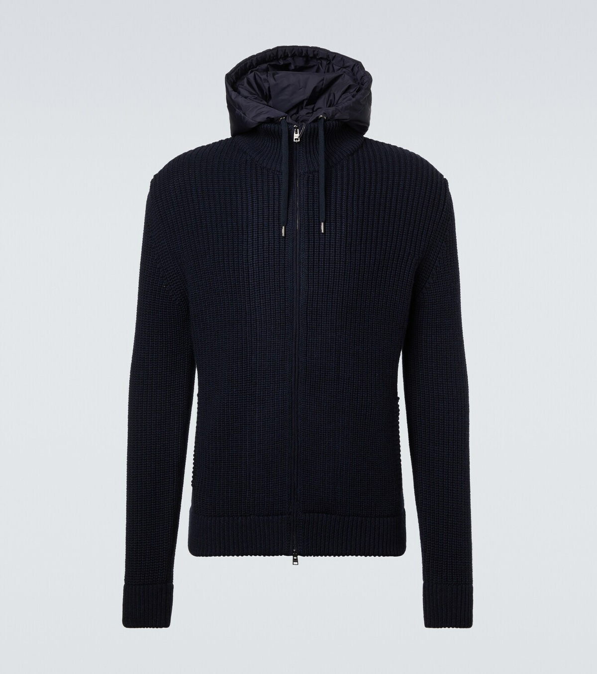 Herno Ribbed-knit wool jacket