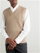 Brunello Cucinelli - Ribbed Cotton Sweater Vest - Neutrals