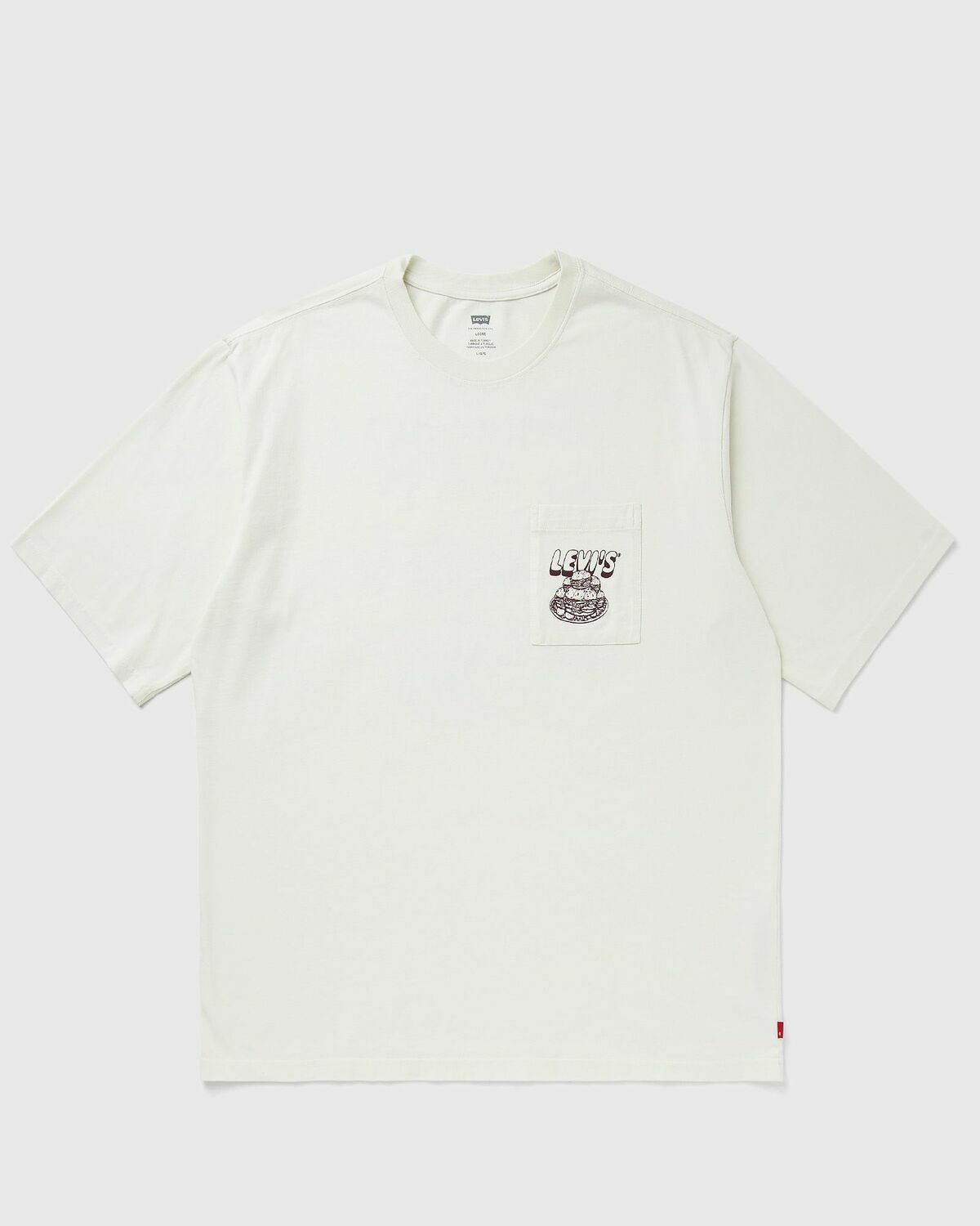 Levis HALF SLEEVE GR POCKET TEE White Mens Shortsleefe