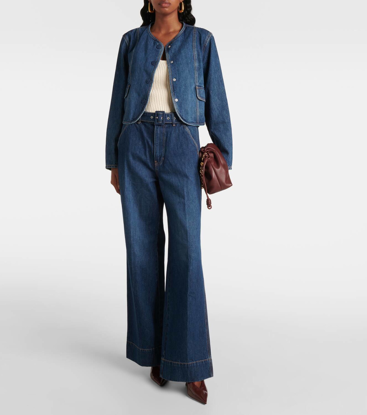 Veronica Beard Cordell cropped denim jacket Veronica Beard