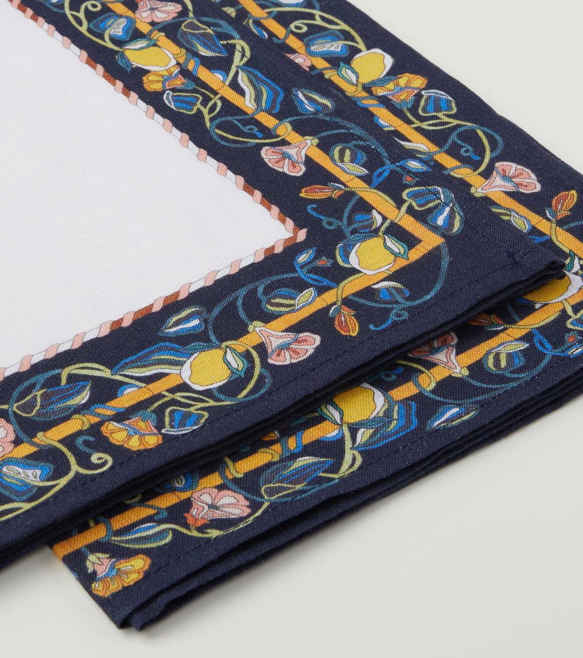 La DoubleJ Borboni Blue Large set of 2 linen napkins