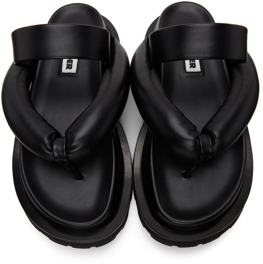 Jil Sander Black Oversize Strap Sandals Jil Sander