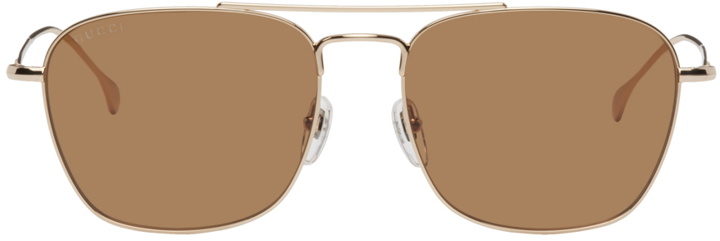 Photo: Gucci Gold Aviator Sunglasses