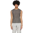 Eckhaus Latta White and Black Shrunk Muscle Tank T-Shirt