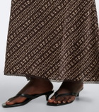 SIR Astrid lace-trimmed printed gown