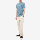 Fred Perry Men's Contrast Ringer T-Shirt in Ash Blue/Navy