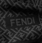 Fendi - Logo-Intarsia Wool Scarf - Gray